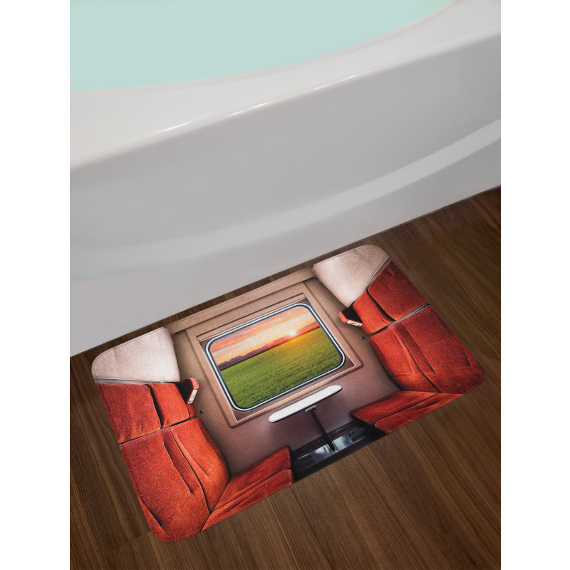 Window Railroad Travel Bath Mat