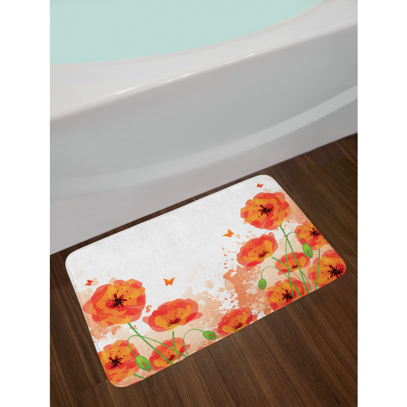 Bridal Watercolor Art Bath Mat