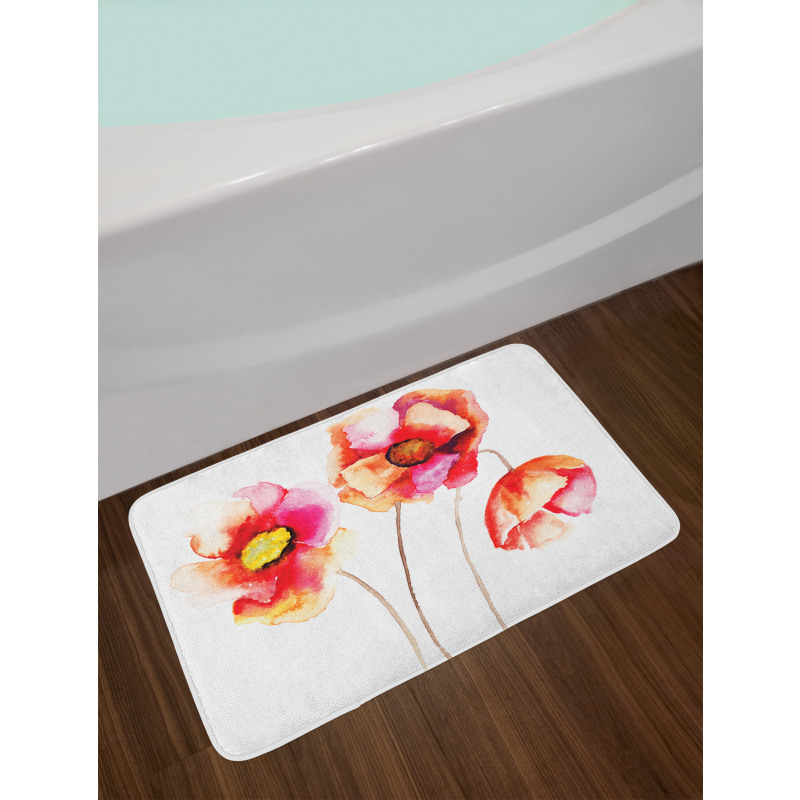 Blooming Poppies Bath Mat