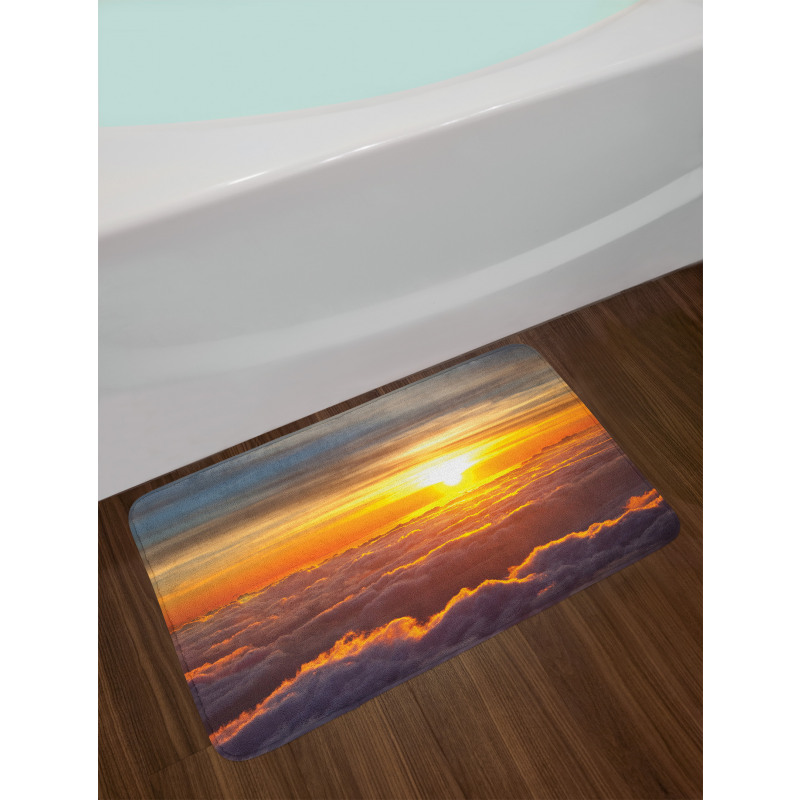 Sunset Scene on Clouds Bath Mat