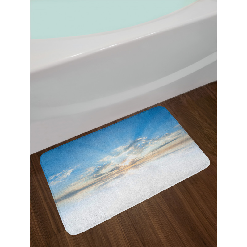 Blue Sky Freedom Clouds Bath Mat