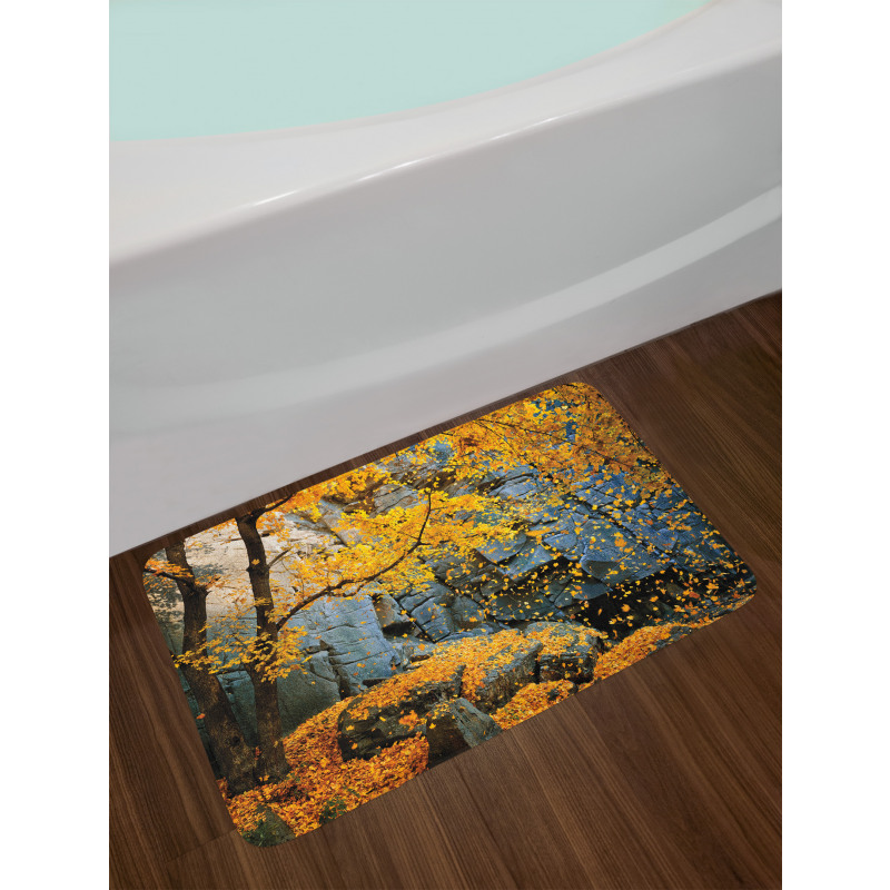 Maple Falling Leaves Bath Mat