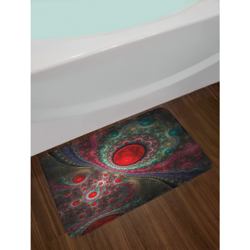 Vintage Abstract Forms Bath Mat