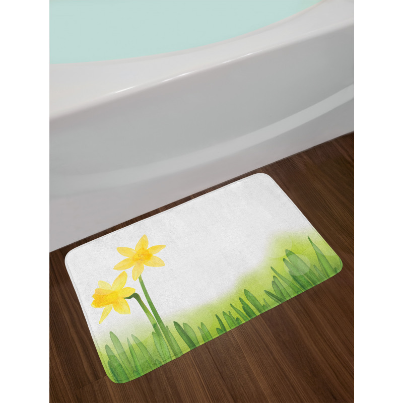 Daffodils with Grass Bath Mat