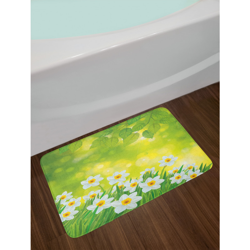 Daffodils Spring Petals Bath Mat