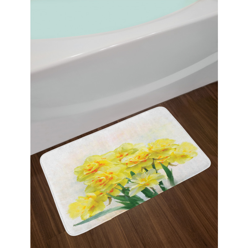 Paint of Daffodils Bouquet Bath Mat