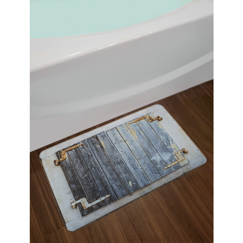 Antique Wooden Window Bath Mat