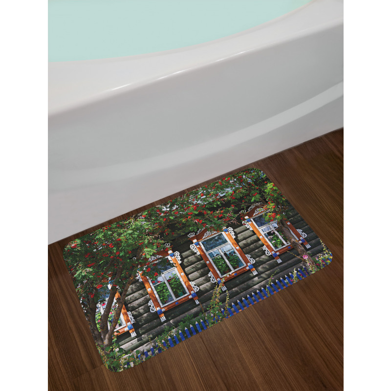 Ornate Wooden Shutters Bath Mat