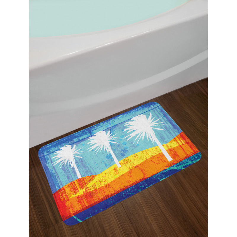 Tropic Beach Palms Bath Mat