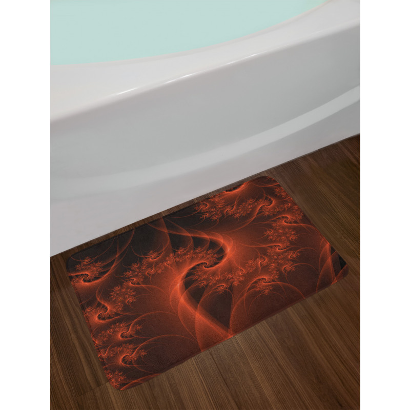 Digital Swirls Floral Bath Mat