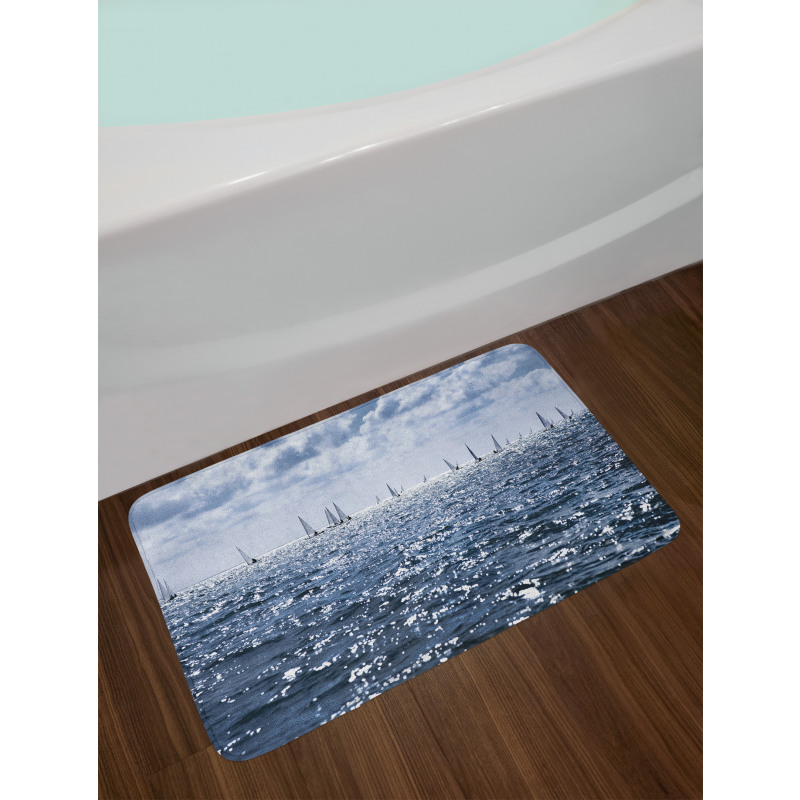 Sailing Boats Sunny Bath Mat