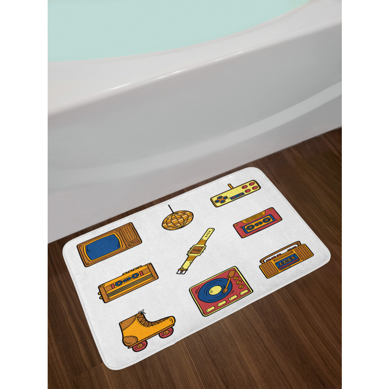 Cartoon Nostalgic Bath Mat