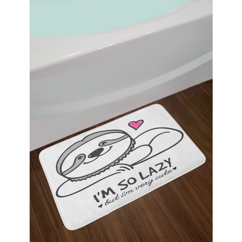 Cartoon Funny Words Bath Mat