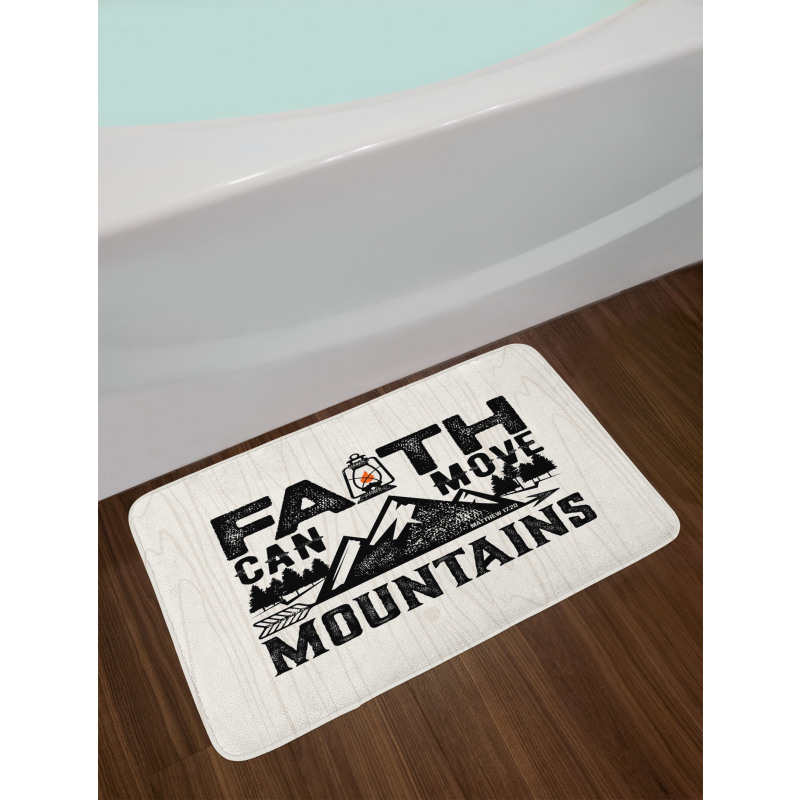 Faith Can Move Mountains Art Bath Mat