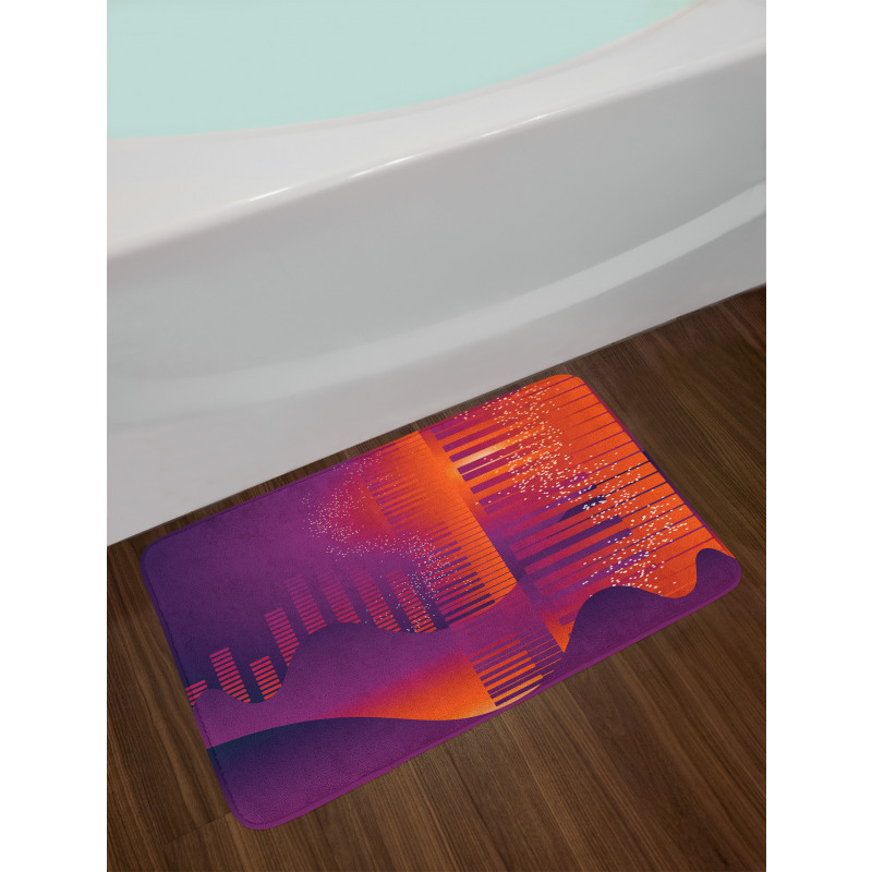 Abstract Volumes Bar Motif Bath Mat