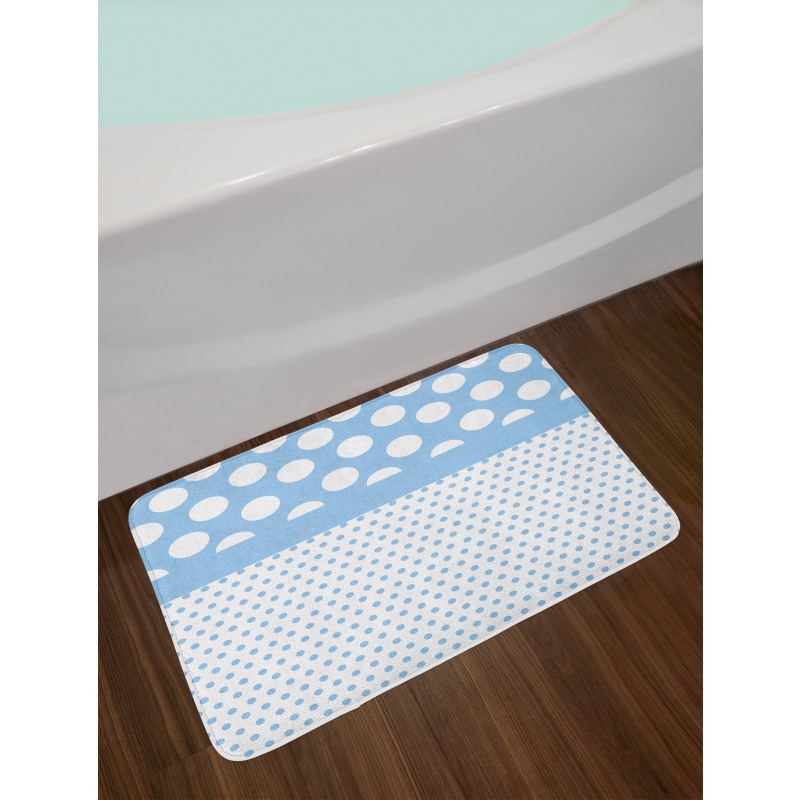 Baby Blue Polka Dots Bath Mat