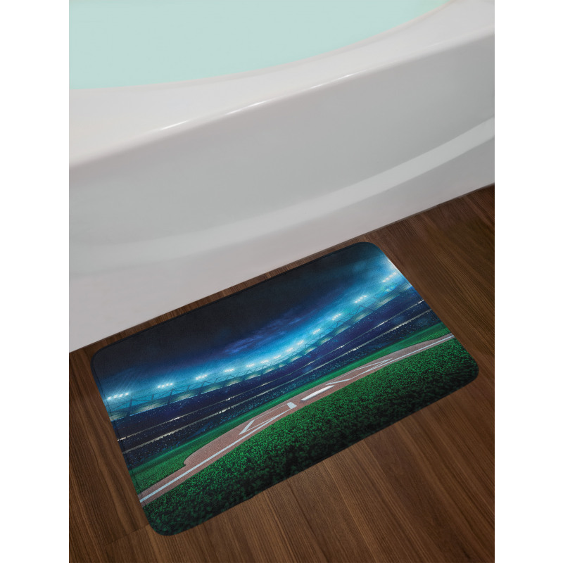 Baseball Stadium Night Bath Mat