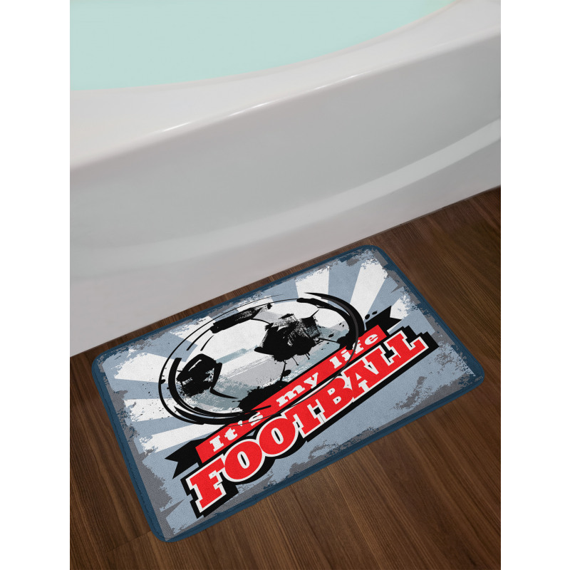 Grungy Football Pop Art Bath Mat