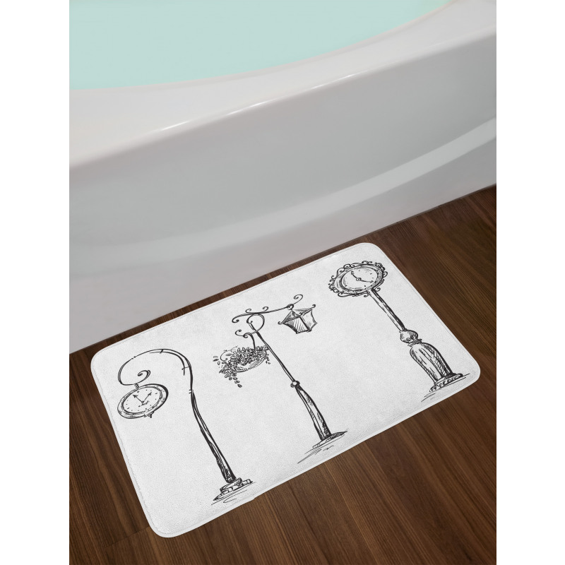 Street Clocks Urban Bath Mat