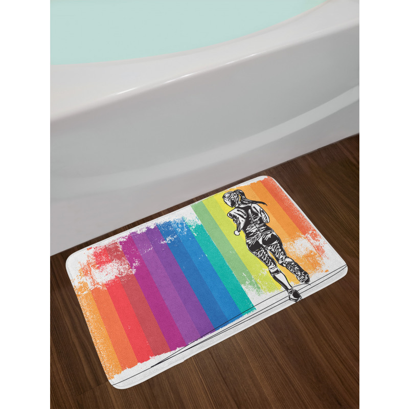 Marathon Runner Ombre Bath Mat