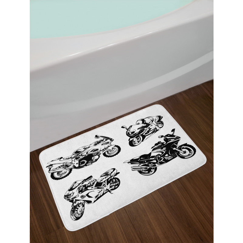 Motorbikes Bath Mat