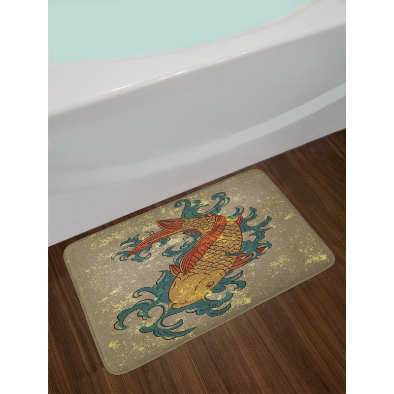 Koi Fish Art Bath Mat