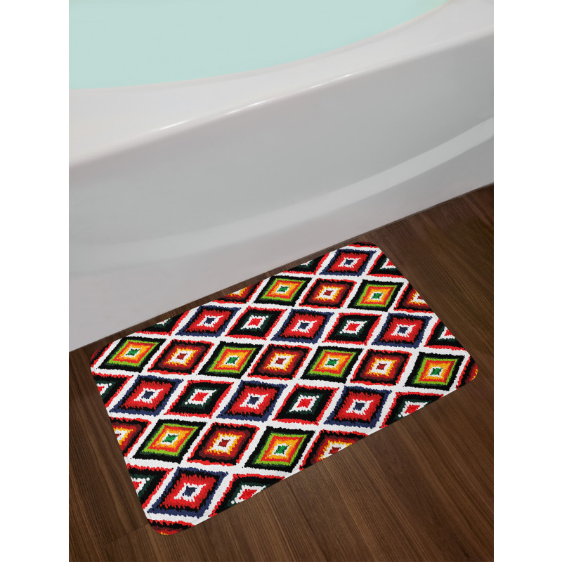 Vintage Folk Border Bath Mat