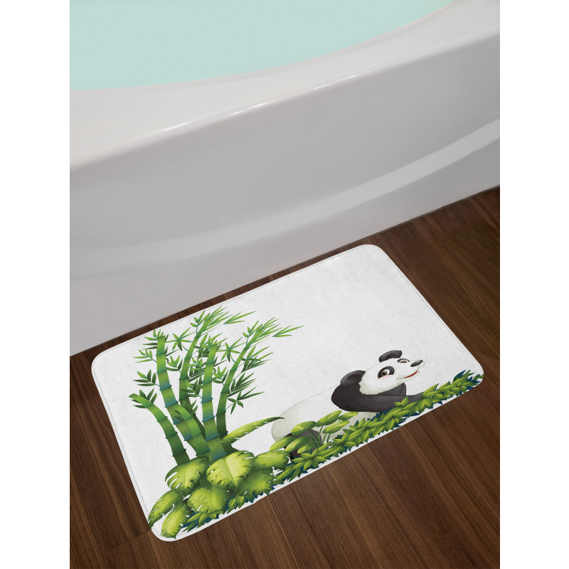 Panda Bear Bamboo Bath Mat