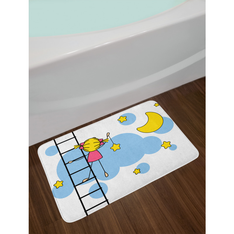 Girl Ladder with Star Bath Mat