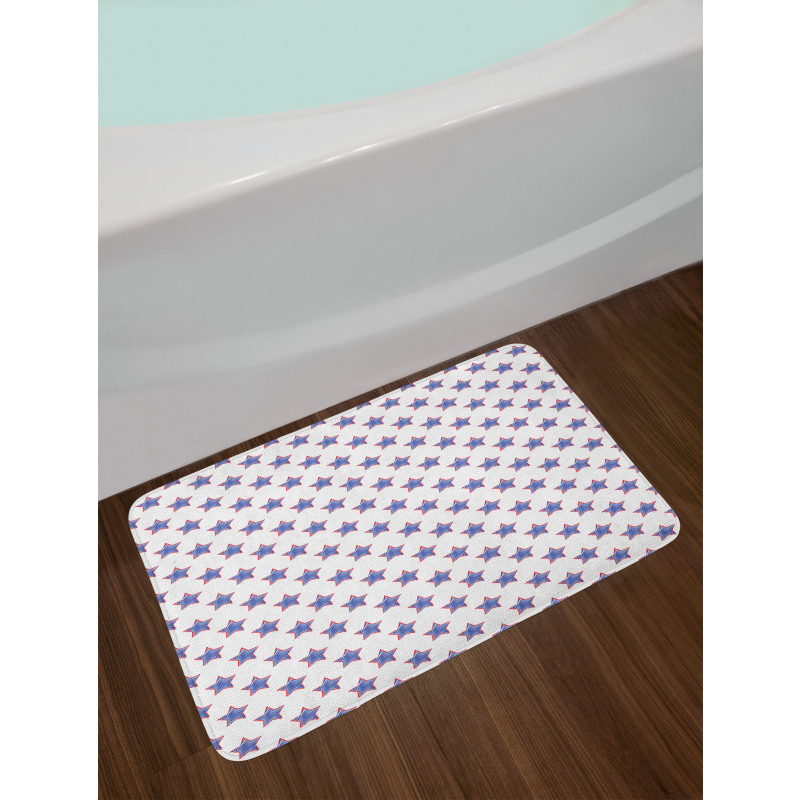 USA Flag Star Nation Bath Mat