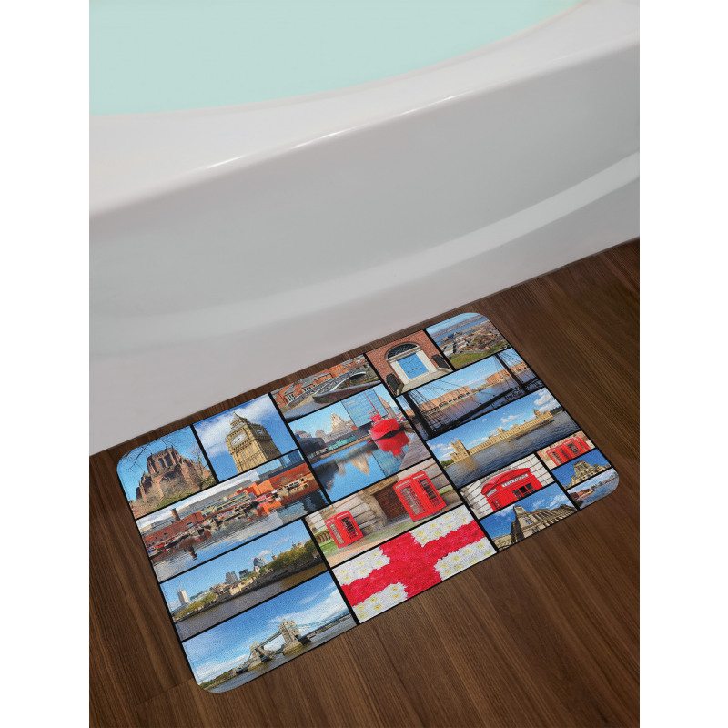 City Landmarks Floral Bath Mat