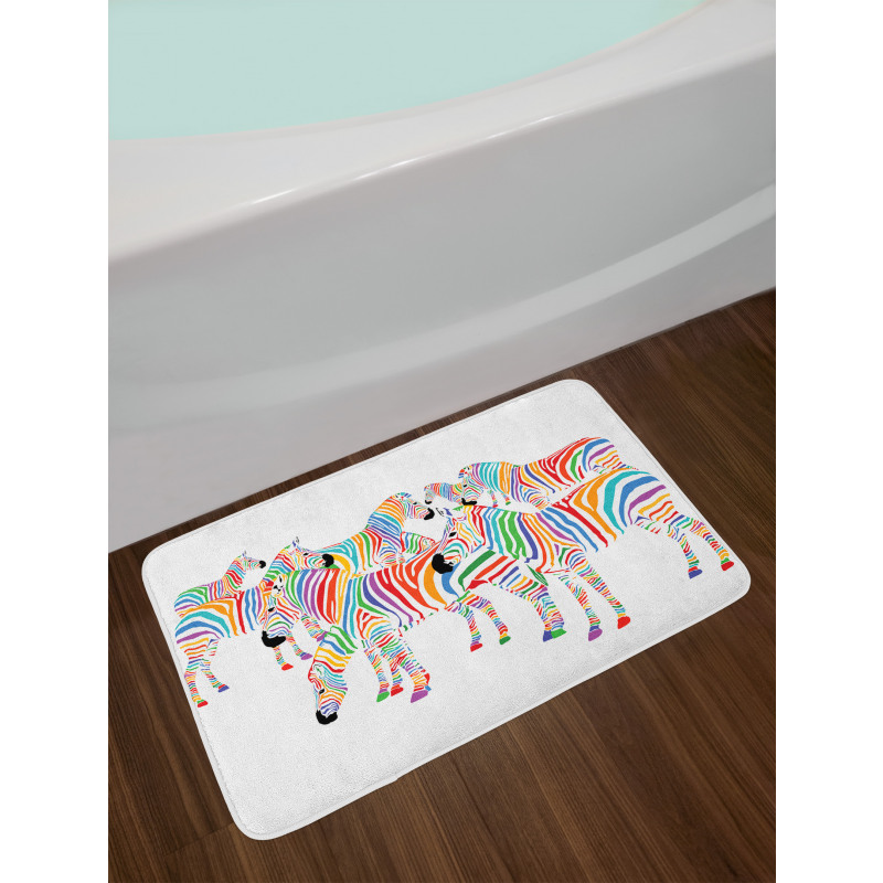 Colorful Animals Bath Mat