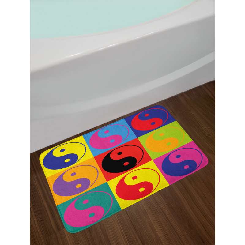 Ying Yang Hippie Bath Mat