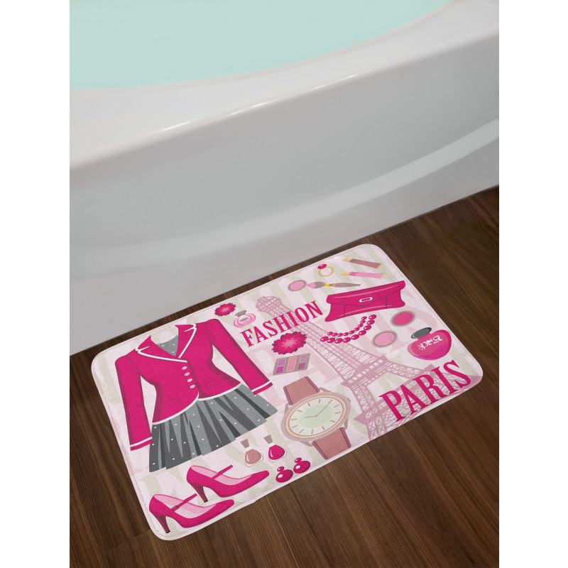 Fashion in Paris Dresses Bath Mat