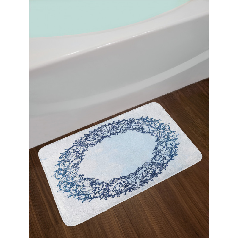 Floral Circle Bath Mat