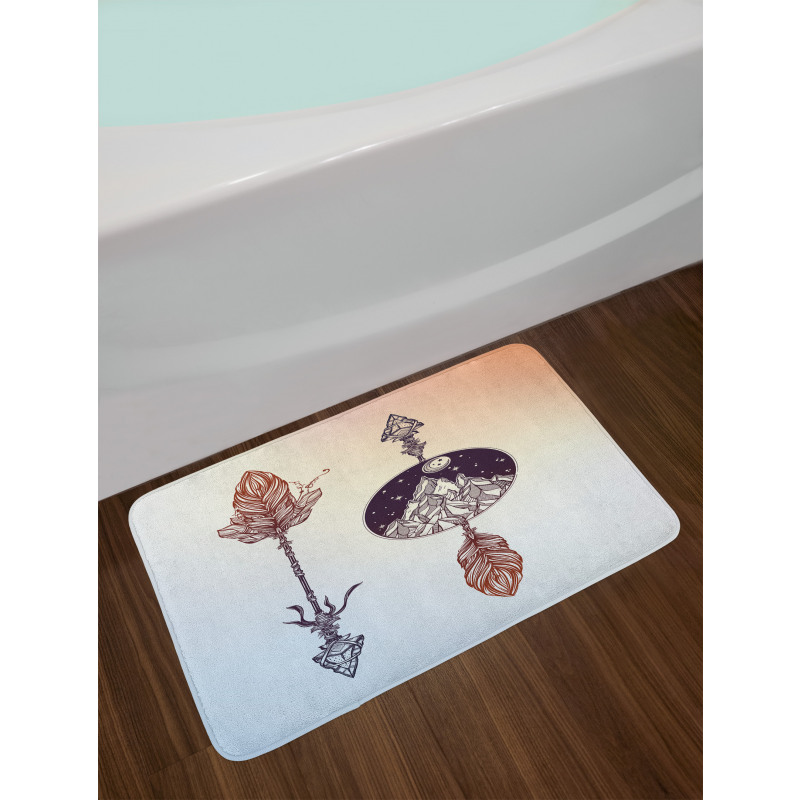 Boho Feather Bath Mat