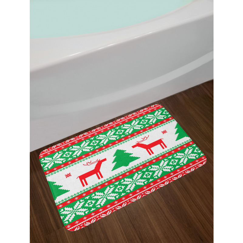 Holiday Season Deer Bath Mat