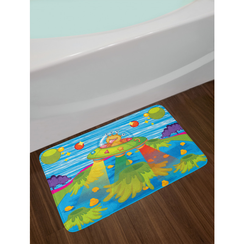 Spaceships Bath Mat