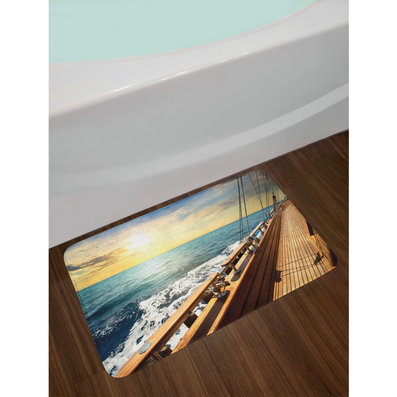 Sailboat Sunset Sea Bath Mat