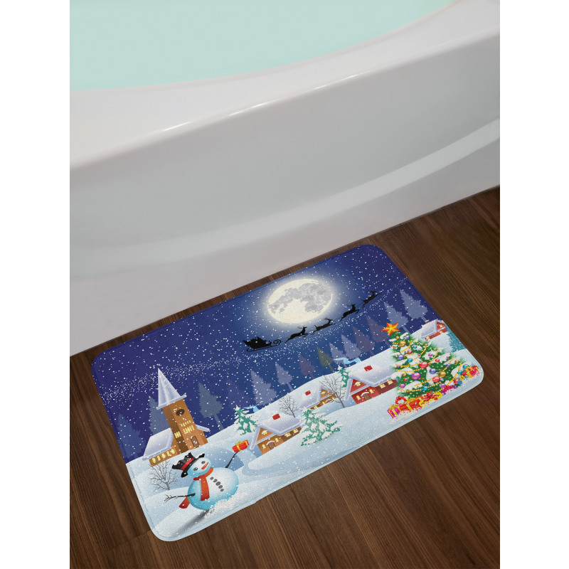 Winter Landscape Bath Mat