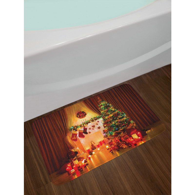 Tree Festive Presents Bath Mat