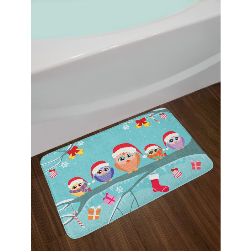 Owl Family Tree Bath Mat