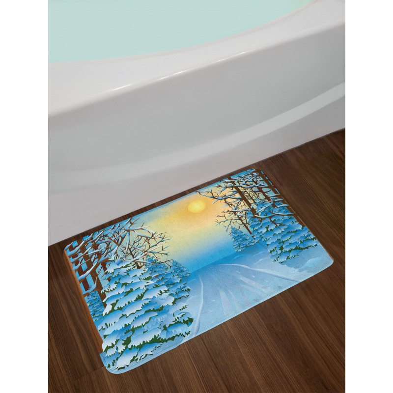 Cartoon Landscape Bath Mat