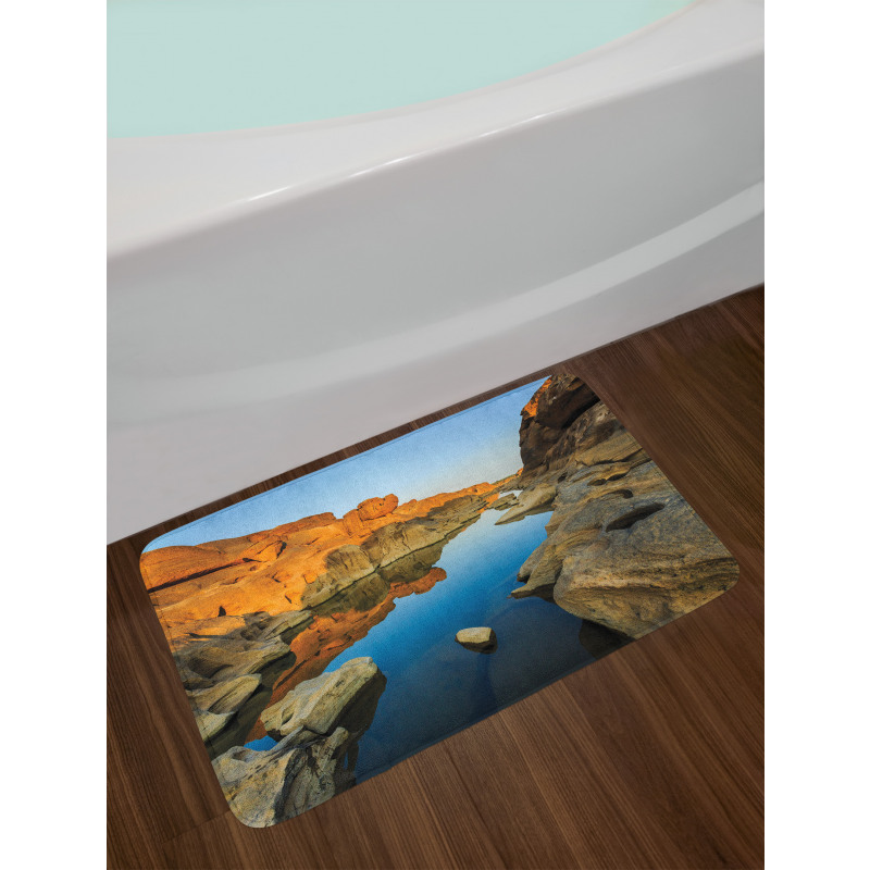 River Between Cliffs Bath Mat