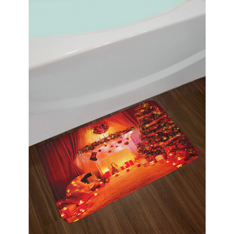 Noel New Years Theme Bath Mat