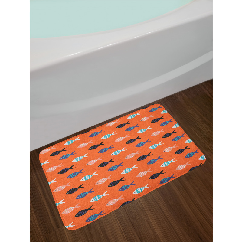 Colorful Fish Shoal Bath Mat