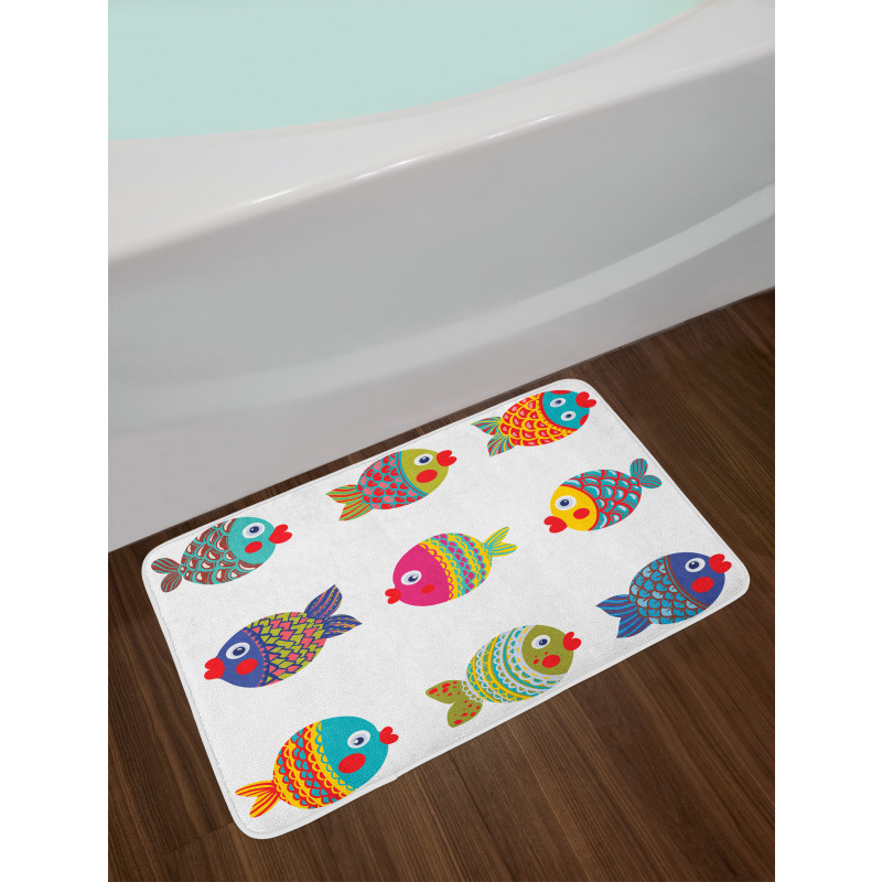 Cartoon Fish Bath Mat