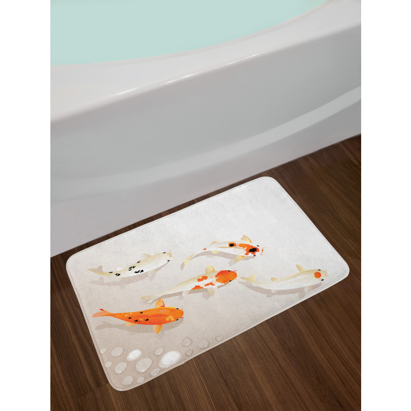 Traditional Spotted Koi Fish Bath Mat