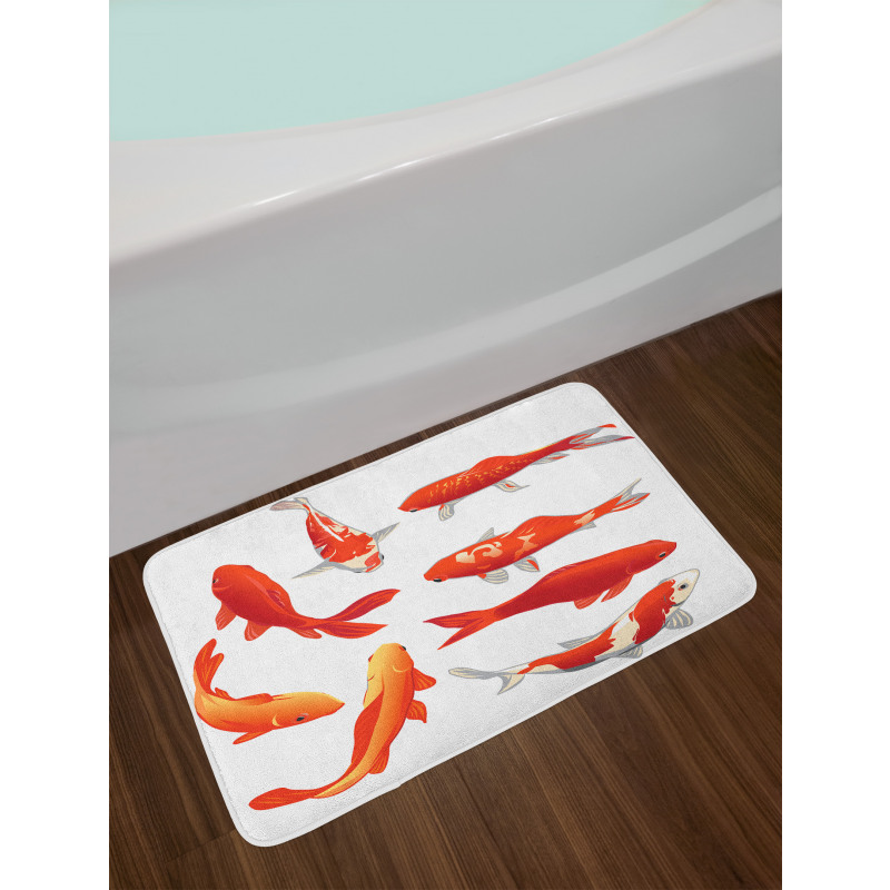 Koi Shoal Chinese Animal Bath Mat