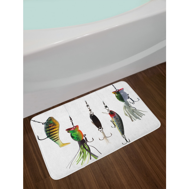 Fishing Baits Hobby Leisure Bath Mat